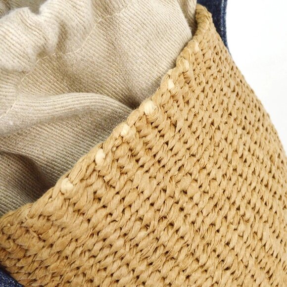 Chloe x Mifuko Woody Small Denim Basket Bag 02-23-68-65 D30G9X NQ00797 - Picture 5 of 10